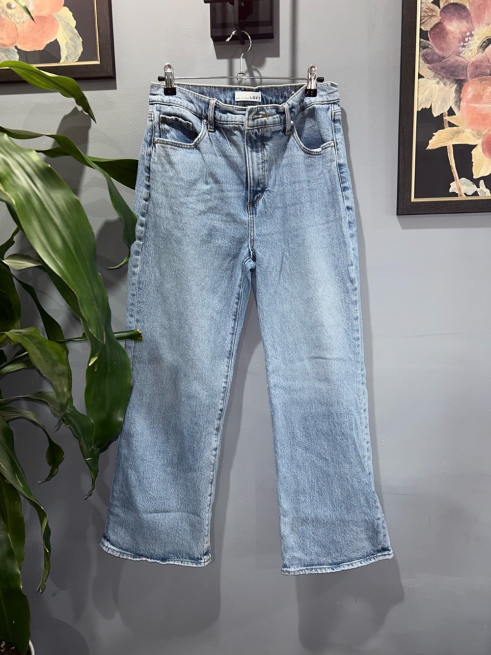 Loft Womens The Wideleg Jeans sz 28/6